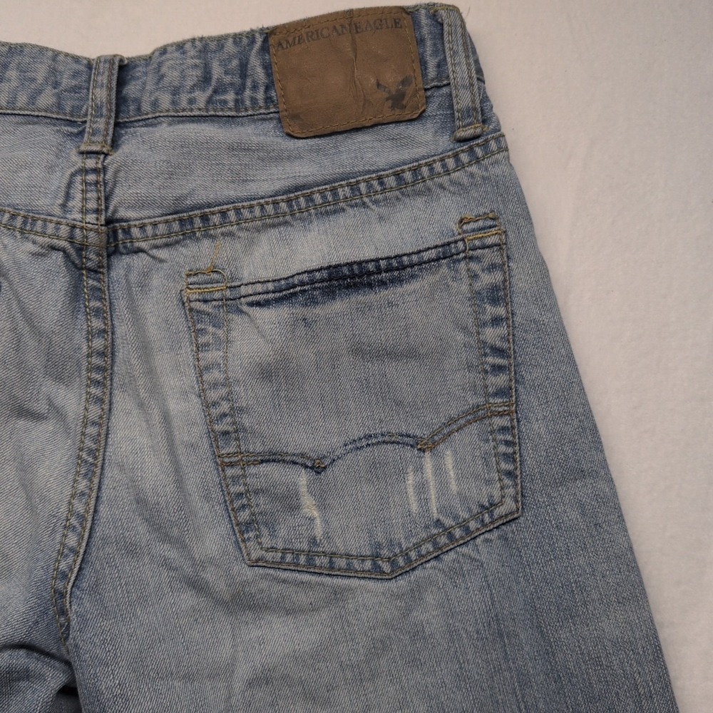 American Eagle Jeans Mens 30x32 Blue Original Boot Cut Western Cowboy Faded - Picture 11 of 13